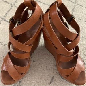 Dark Tan Wedges (kork-ease)